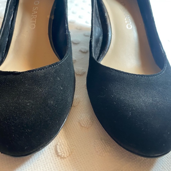 Franco Sarto Women's Black Suede Wedge Heel Shoes - Picture 2 of 16